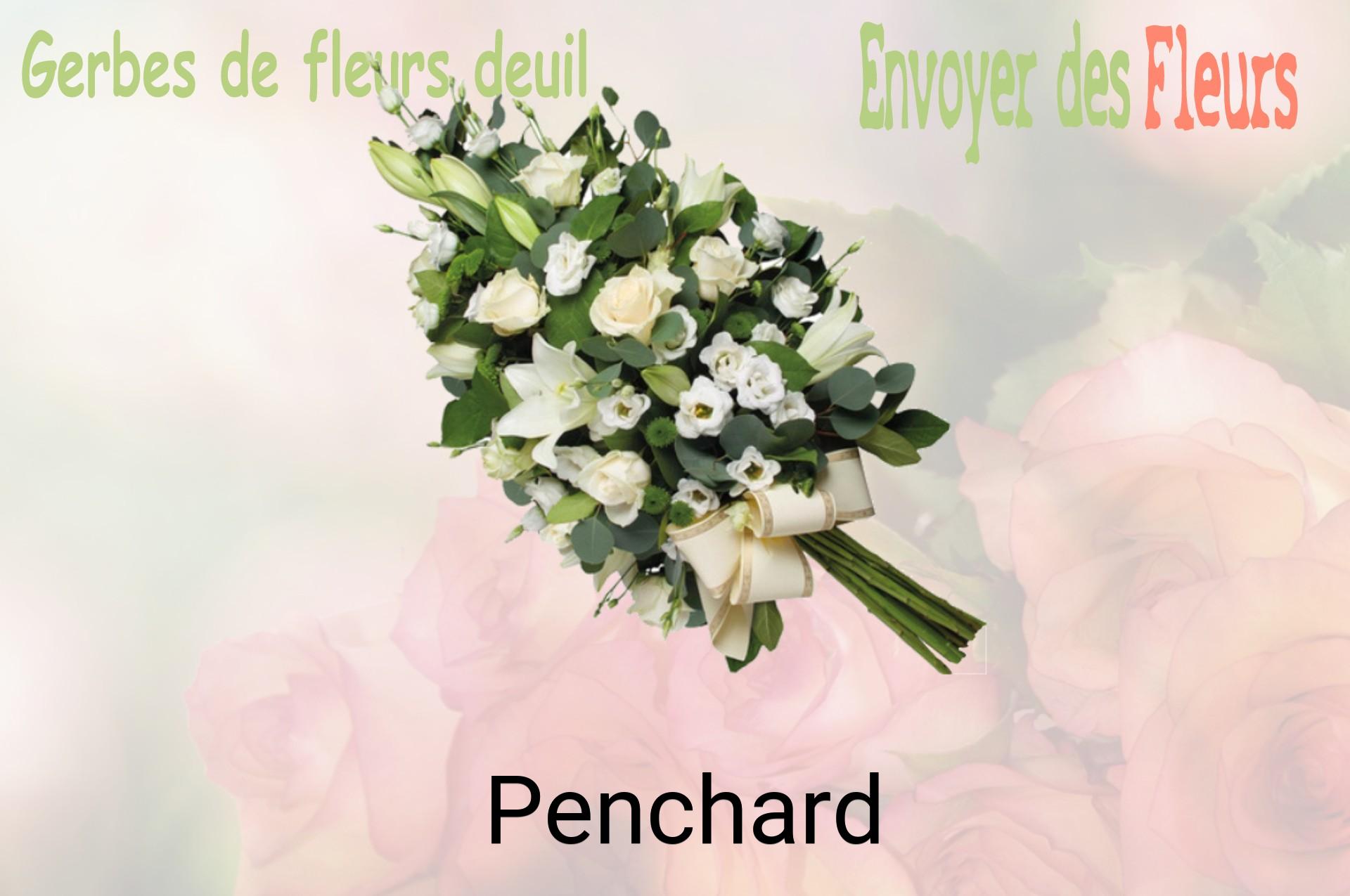 Gerbe de fleurs de deuil livrée à Penchard